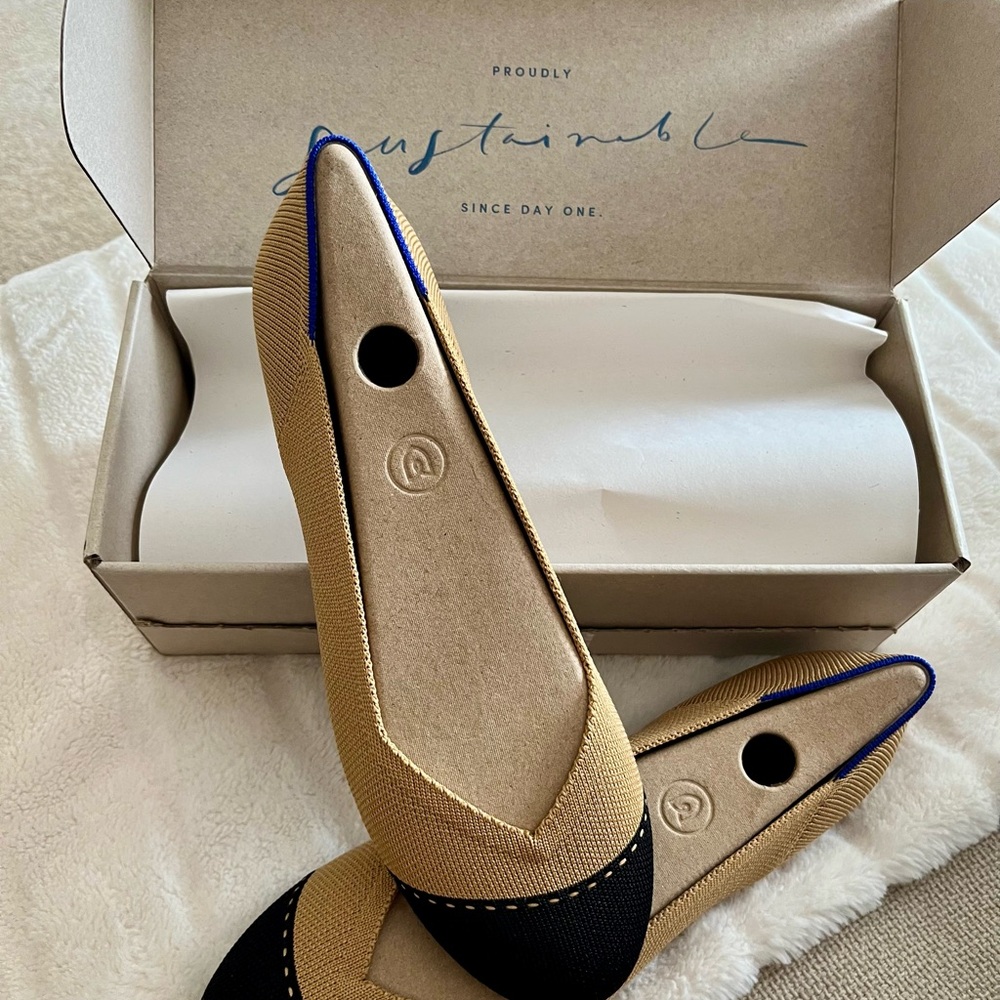 Rothy's Camel captoe flats